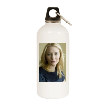 Cate Blanchett White Water Bottle With Carabiner