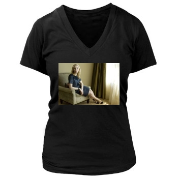 Cate Blanchett Women's Deep V-Neck TShirt