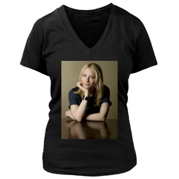 Cate Blanchett Women's Deep V-Neck TShirt