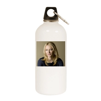 Cate Blanchett White Water Bottle With Carabiner