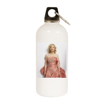 Cate Blanchett White Water Bottle With Carabiner