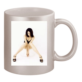 Famke Janssen 11oz Metallic Silver Mug