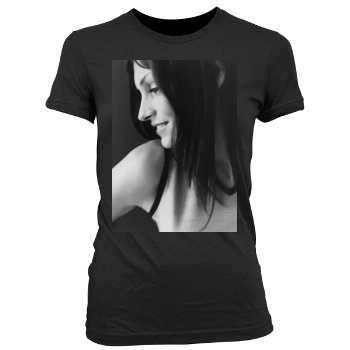 Famke Janssen Women's Junior Cut Crewneck T-Shirt