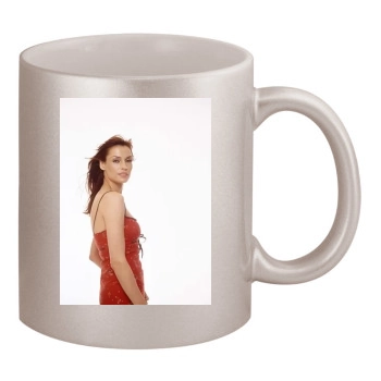 Famke Janssen 11oz Metallic Silver Mug