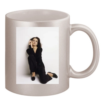 Famke Janssen 11oz Metallic Silver Mug