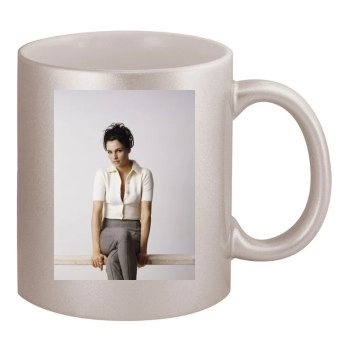 Famke Janssen 11oz Metallic Silver Mug