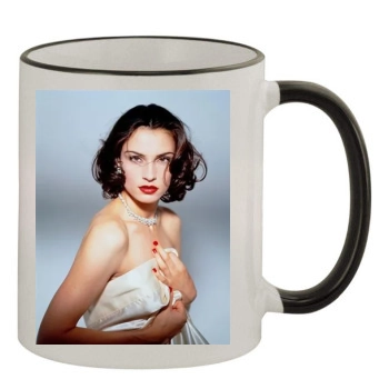 Famke Janssen 11oz Colored Rim & Handle Mug