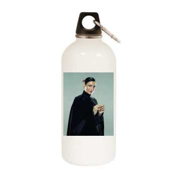 Famke Janssen White Water Bottle With Carabiner