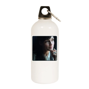 Famke Janssen White Water Bottle With Carabiner