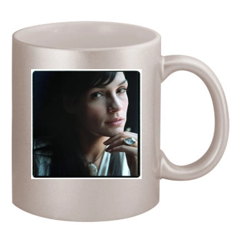 Famke Janssen 11oz Metallic Silver Mug