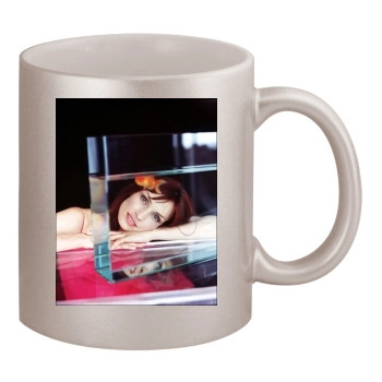 Famke Janssen 11oz Metallic Silver Mug