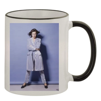 Famke Janssen 11oz Colored Rim & Handle Mug