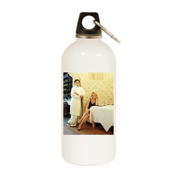 Jeri Ryan White Water Bottle With Carabiner