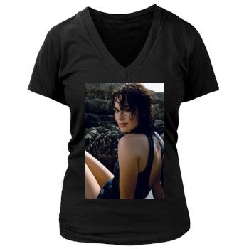 Lena Headey Women's Deep V-Neck TShirt