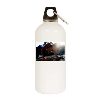 Lena Headey White Water Bottle With Carabiner
