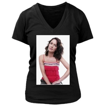 Lena Headey Women's Deep V-Neck TShirt