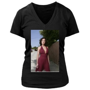 Lena Headey Women's Deep V-Neck TShirt