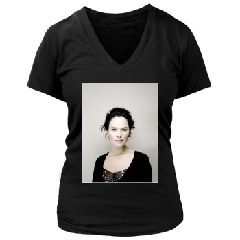 Lena Headey Women's Deep V-Neck TShirt