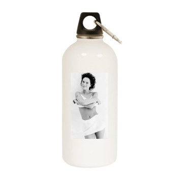 Lena Headey White Water Bottle With Carabiner