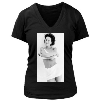 Lena Headey Women's Deep V-Neck TShirt