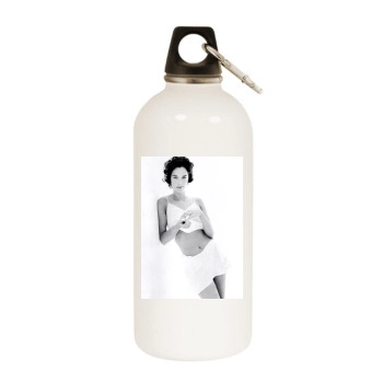 Lena Headey White Water Bottle With Carabiner