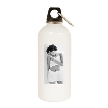 Lena Headey White Water Bottle With Carabiner