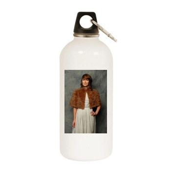 Lena Headey White Water Bottle With Carabiner