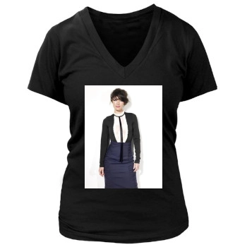 Lena Headey Women's Deep V-Neck TShirt