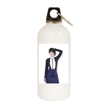 Lena Headey White Water Bottle With Carabiner