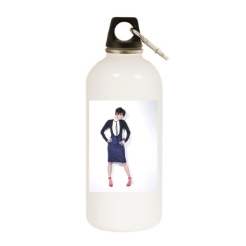 Lena Headey White Water Bottle With Carabiner