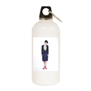 Lena Headey White Water Bottle With Carabiner