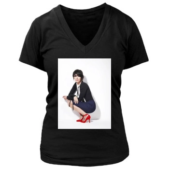 Lena Headey Women's Deep V-Neck TShirt