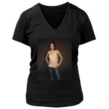 Lena Headey Women's Deep V-Neck TShirt