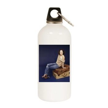 Lena Headey White Water Bottle With Carabiner