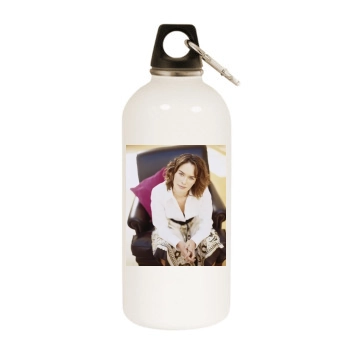 Lena Headey White Water Bottle With Carabiner