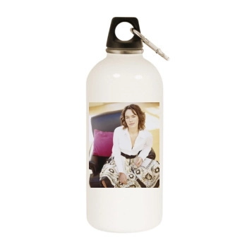 Lena Headey White Water Bottle With Carabiner