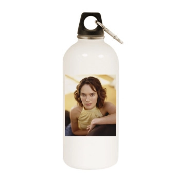 Lena Headey White Water Bottle With Carabiner