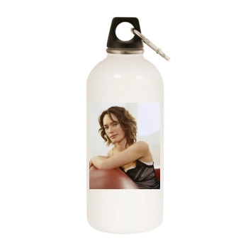 Lena Headey White Water Bottle With Carabiner