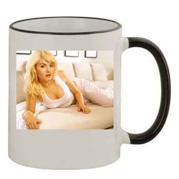 Elisha Cuthbert 11oz Colored Rim & Handle Mug