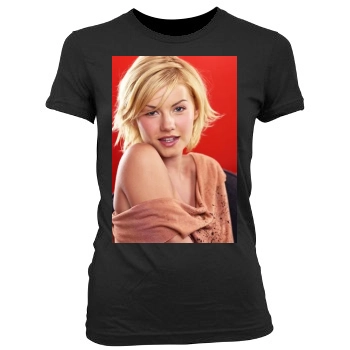 Elisha Cuthbert Women's Junior Cut Crewneck T-Shirt