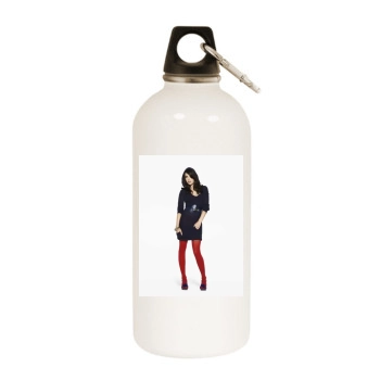 Emma Roberts White Water Bottle With Carabiner