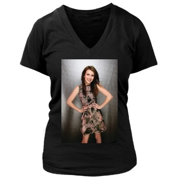 Emma Roberts Women's Deep V-Neck TShirt