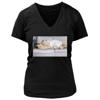 Emma Roberts Women's Deep V-Neck TShirt