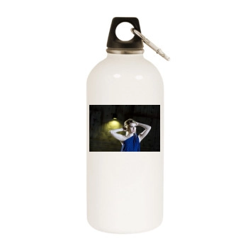 Emma Roberts White Water Bottle With Carabiner