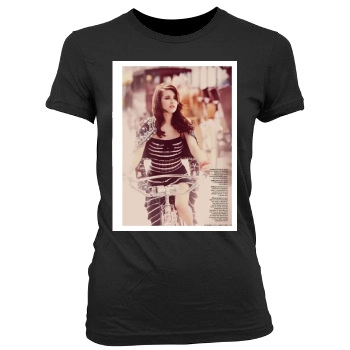 Emma Roberts Women's Junior Cut Crewneck T-Shirt