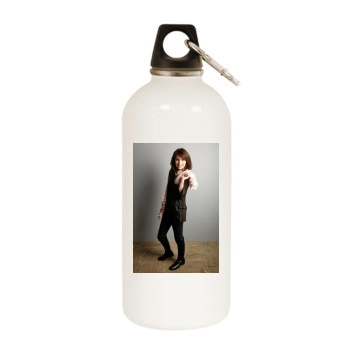 Emma Roberts White Water Bottle With Carabiner