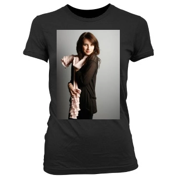 Emma Roberts Women's Junior Cut Crewneck T-Shirt