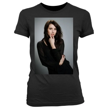 Emma Roberts Women's Junior Cut Crewneck T-Shirt