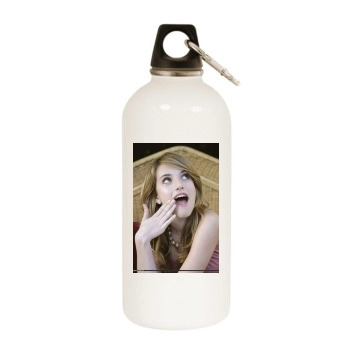 Emma Roberts White Water Bottle With Carabiner