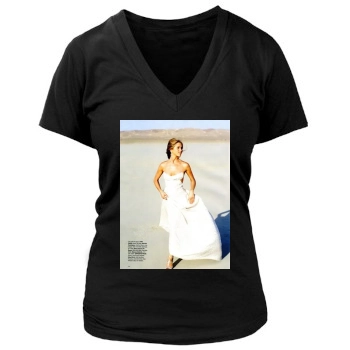 Jennifer Aniston Women's Deep V-Neck TShirt